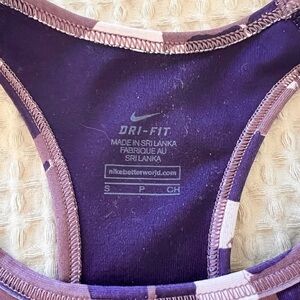 Nike Dri-Fit Purple and Tan Sports Bra